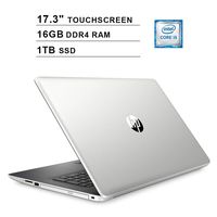 2020 Newest HP Pavilion 17.3 Inch Touchscreen Laptop (Intel 4-Core i5-8265U up to 3.9GHz, 16GB DDR4 RAM, 1TB SSD, Intel UHD 620, WiFi, Bluetooth, HDMI, Webcam, DVD, Windows 10 Home) (Silver)