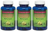 Garcinia Cambogia HCA Complex Natural Appetite Suppressant and Weight Loss Supplement - 270 Capsules – 3 Bottles