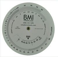 BMI Wheel Calculator 4.25 inch, Single sided, adult,1 Pack