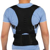Posture Corrector, Shoulder Support Adjustable Shoulder Brace Back Support Straighten Back Cool Breathable Improve Bad Posture(M)