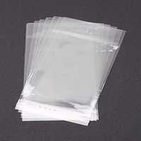 ARRICRAFT 2000pcs Long Cellophane Bags Resealable Clear Plastic Bags with Hanging Hole for Jewelry Display, 7x8.5cm