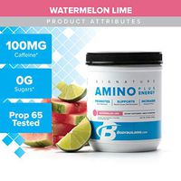 Bodybuilding Signature Amino Plus Energy Powder | Essential Amino Acids and Caffeine | Nutrition Supplement | Promote Energy and Recovery | 30 Servings, Watermelon Lime