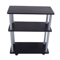 AK Energy 25" Black Mobile Laptop Printer Cart Rolling Computer Stand Portable Office Table 3 Tier