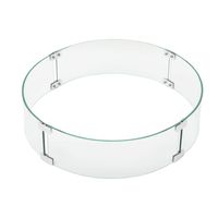 COSIEST Outdoor Fire Pit Glass Wind Guard, Round, 29x6 inches