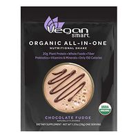 Vegansmart Organic Plant Based Protein Powder by Naturade, All-In-One Shake – Chocolate Fudge, Single Serving