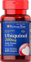 Puritans Pride Ubiquinol Softgels, 200 Mg, 60 Count