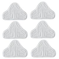 VacFit Steam Mop Pads for Steamboy H20 X5 Steam Duster Washable Triangle Microfiber Cleaning Pads Cloth Pad Vacuum Cleaner Accessories Replacement Pads White 6 pcs