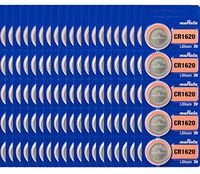 Murata CR1620 Battery 3V Lithium Coin Cell - Replaces Sony CR1620 (100 Batteries)