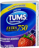 TUMS E-X 750 Tablets Assorted Berries 24 ea (Pack of 3)