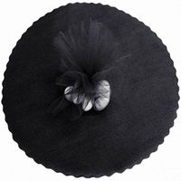 9" Tulle Wedding Favor wrapping, decoration, gift wrapping Circle - Black/25pk