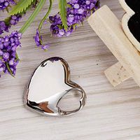 Smooth Heart Cremation Urn Pendant Ashes Memorial Keepsake Stainless Steel Woman Bright Stylish Simple Cheap Elegant Women Aesthetic Womens Accessory Comfy