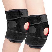 2 Pack Knee Brace Support for Meniscus Tear Arthritis ACL MCL LCL PCL Running Jumping Fitness Hiking, Adjustable Patella Stabilizer Knee Braces for Women Men