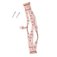 KuToo Replacement for Fitbit Blaze Bands, Handmade Elastic Stretch Faux Pearl Wristband Replacement Women Girls Strap Bracelet for Fit bit Blaze Small(6.3"-7.5") - Pink
