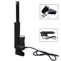 ECO LLC 1000N High Speed 14mm/s Black Actuator Motor 4 Inch 4" Stroke Linear Actuator DC12V with Mounting Brackets