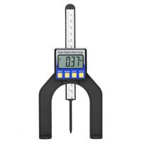 Digital Depth Gauge, 0-80mm Digital Height Gauge Ruler with Magnetic Feet Base Used in Depth Measurement and Woodworking Professional Measurement