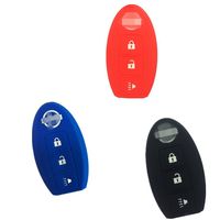 3Pcs New Protecting Red Blue Black Silicone 3 Buttons Smart Key Case Cover Fob Holder for Nissan Cube Juke Pathfinder Murano Rouge Versa 370z