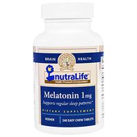 Nutralife Kosher Melatonin 1mg - 240 Easy Chew Tablets