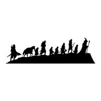 Bargain Max Decals - LOTR Caravan Fellowship Sticker Decal Notebook Car Laptop 8" (Black)