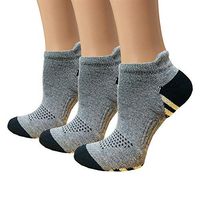 3 Pairs Copper Compression Ankle Socks Women & Men Sport Plantar Fasciitis Arch Support - Best For Athletic &Travel