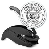 Notary Seal Embosser for Arizona State With Gold Notary Seal Labels