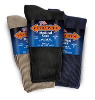 Extra Wide Men's and Women's Up to 6E Unisex Medical Mid Calf Crew 3PK Antimicrobial Made in USA! (Variety, Small Variety Label)