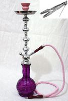 Hookah 26" Purple 1 hose shisha nargila lounge hookas pipe glass water Vase