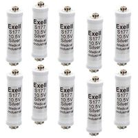 Ten S177 Silver Oxide Exell 10.5V Batteries For SONY C-76 Microphone and SURE SM82 Microphone, E177 Energizer EN177A TR-177 1606 1606A 1606M 177A 7LR44 7MR44 7NR44 A177 S177 H-7C TR-177R PC177S EN177S