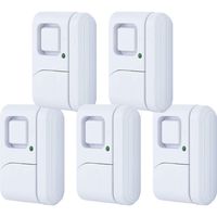 GE Personal Security Window/Door, 5-Pack, DIY Protection, Burglar Alert, Magnetic Sensor, Off/Chime/Alarm, Easy Installation, Ideal for Home, Garage, Apartment, Dorm, RV and Office, 45987, Piece
