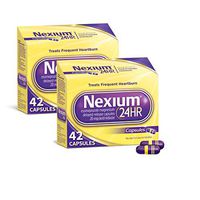 Newest Nexium 24HR (84 Count, Capsules) All-Day, All-Night Protection from Frequent Heartburn Medicine with Esomeprazol Magnesium 20mg Acid Reducer