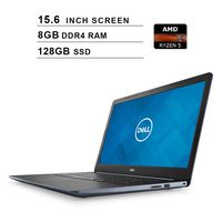 Dell 2019 Premium Inspiron 15 500015.6 Inch Laptop, AMD Ryzen 5 2500U up to 3.6 GHz, AMD Radeon Vega 8, 8GB DDR4 RAM, 128GB SSD, HDMI, Bluetooth, WiFi, Windows 10 Home, Racon Blue