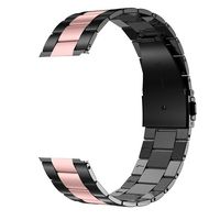 Wearlizer Compatible for Fitbit Versa/Versa 2/Fitbit Versa Lite Bands Women Men,Ultra-Thin Lightweight Replacement Band Strap (Black+Rose Gold)