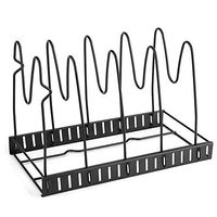 NBSXR Adjustable Pot and Pan Lids Organizer Holder Rack, Durable Dividers Cookware Storage Holder, Space Saving, Great for Kitchen, Cabinet