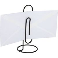 Home-X - Jumbo Desk Paper Clip Memo Holder & Organizer, Perfect Office Accessory to Hold, Organize and Access Bills, Letters, Reminders and Notes, Black