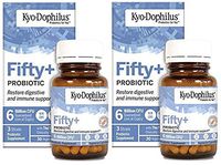 Kyolic Kyo-Dophilus Fifty+ Probiotic 30 Capsules Two Pack Bundle