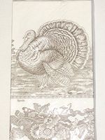 CR Gibson Spode Woodland Brown White Guest Dinner Napkins 32 Count