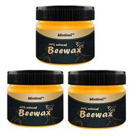Home Furniture Care Beeswax Wood Waxes Wood Seasoning Beewax Complete Solution Home Cleaning Waterproof and Wear-Resistant Beeswax (85g3)