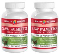 Prostate Supplements- Saw Palmetto Berry Extract - Men Enhancement Pills - 2 Bottle 120 Softgels