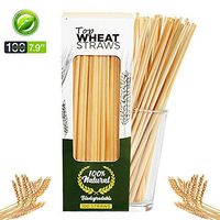 Wheat Drinking Straws,Natural Drinking Straws,BPA Free Disposable Drinking Straws Alternative to Plastic Biodegradable
