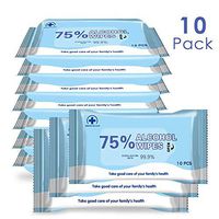 Alcohol Wet Wipes Disinfectant Wipe Travel Portable Wipes 10 Packs 100 Pieces