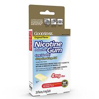 GoodSense Nicotine Polacrilex Gum 4mg, Original Flavor, 20-count, Stop Smoking Aid, GoodSense Smoking Cessation Products