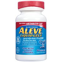 Aleve Liquid Gels with Easy Open Arthritis Cap, Naproxen Sodium Capsules 220 mg (NSAID), Pain Reliever/Fever Reducer, Fast Pain Relief, 80 Count