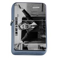 Hillary Clinton Flip Top Oil Lighter S3 Smoking Cigarette Smoker Includes Silver Case Presidential Candidate