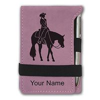 Mini Notepad, Western Pleasure Horse, Personalized Engraving Included (Pink)