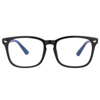 Zeelool Unisex Vintage Square Blue Light Blocking Glasses Bright Black