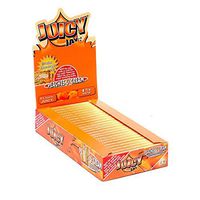 24 Packs (1 box) Juicy Jay's 1.25" Pure Hemp Rolling Papers - (Peaches & Cream)