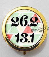 BlackKey 26.2 Marathon Running 3-Compartment Decorative Pocket Gift Box Case Organizer for Pill, Color 2 -436