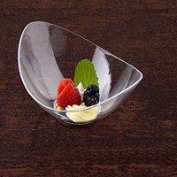 Efavormart 120 Pcs - Clear Tiny Wonders of Taste 1oz Disposable Plastic Dessert Bowl For Wedding Banquet Event Party Decoration