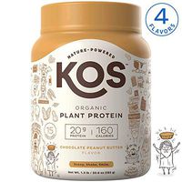KOS Organic Plant Based Protein Powder – Raw Organic Vegan Protein Blend, 1.3 Pound, 15 Servings (Chocolate Peanut Butter)