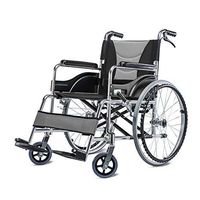 Xiao Jian Wheelchair - Lightweight Folding Portable Travel,Aluminum Alloy Elderly Disabled Manual Wheelchair with Hand Brake Wheelchair (Color : A)