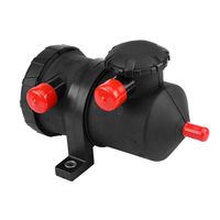 Air Oil Separator, Aramox Universal Oil Catch Can Reservoir Tank Stainless Breather Filter Kit for Ventilation #3931030955